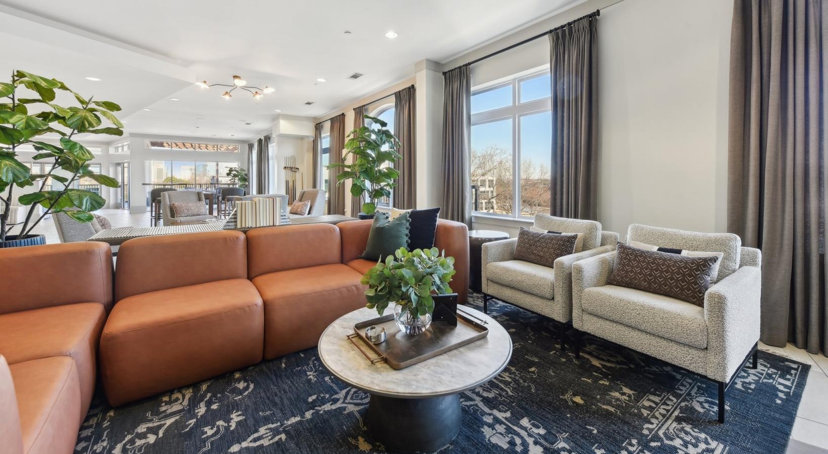Find your perfect fit at Lincoln at Dilworth a living room with a large window