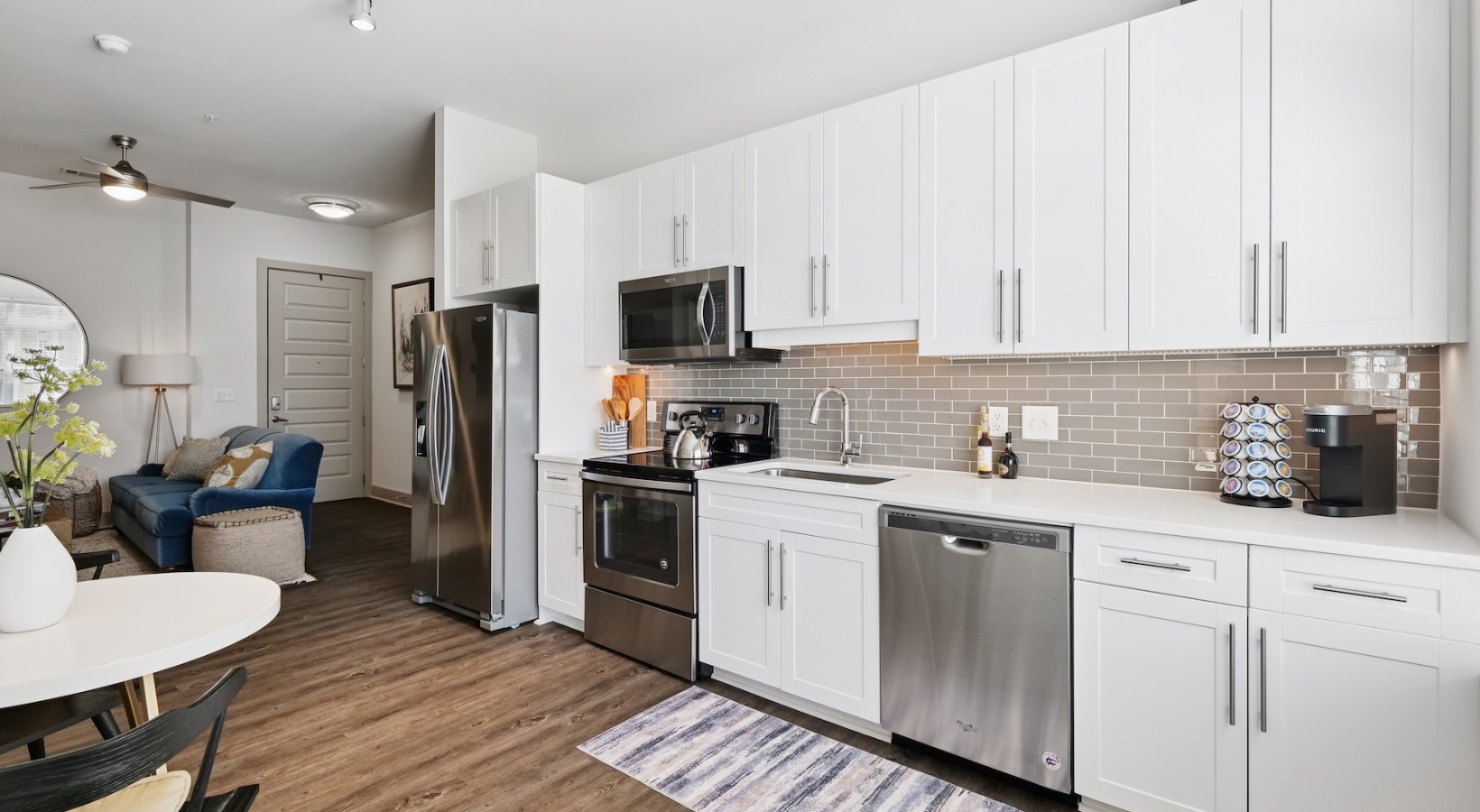 Spacious kitchens with thoughtful details well lit kitchen