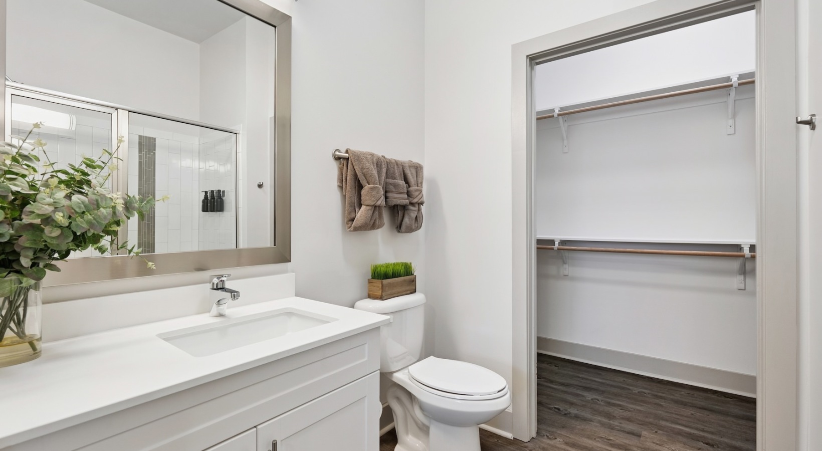 Bathroom options with thoughtful details well lit bathroom