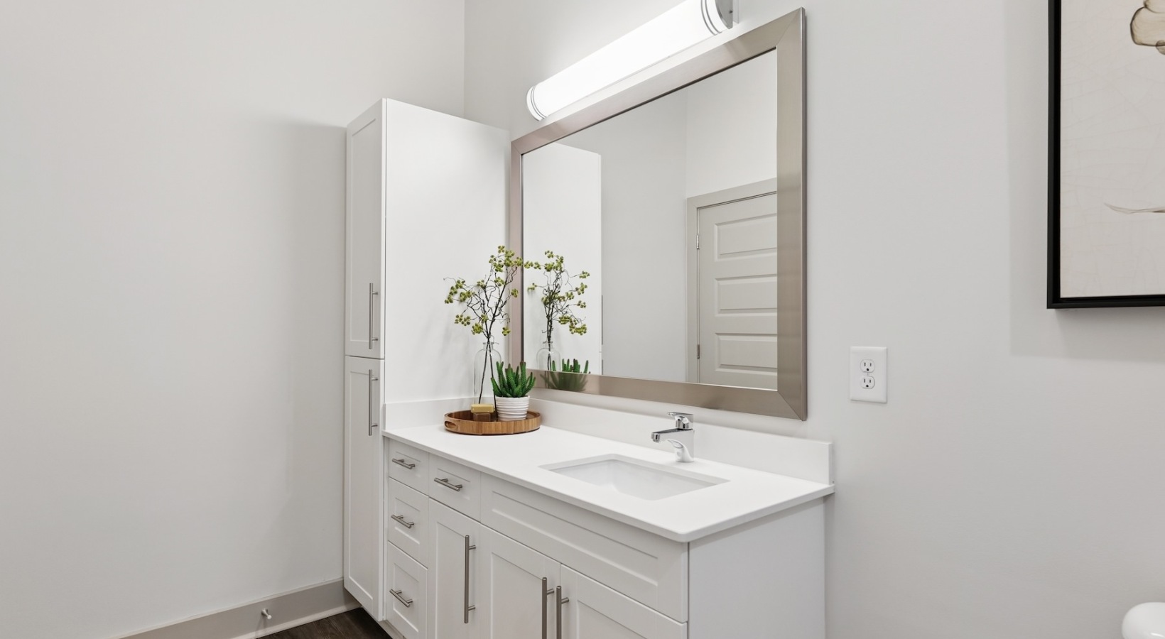 Bathroom options with thoughtful details well lit bathroom